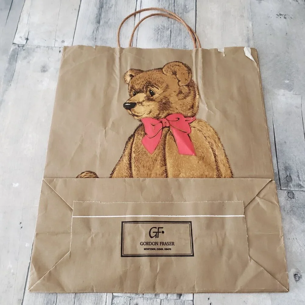 Vintage Gordon Fraser Teddy Bear large Gift Bags Paper (3)